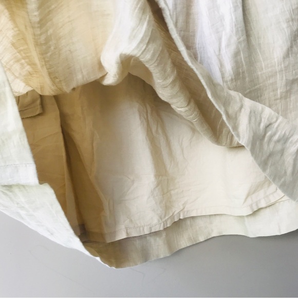 J Crew Cream Color Linen Mini Skirt Size 0 - Picture 6 of 6